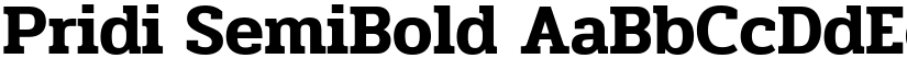 Pridi SemiBold font