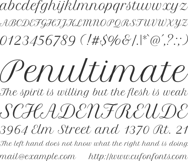 Petit Formal Script font preview