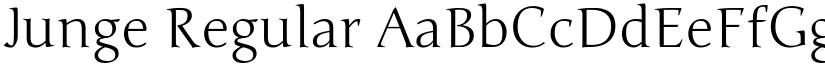 Junge Regular font