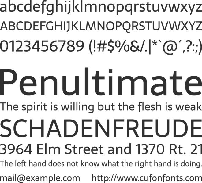 Sarala font preview