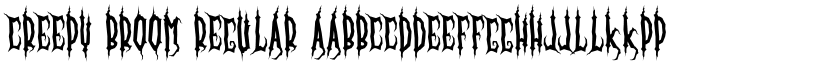 Creepy Broom Regular font