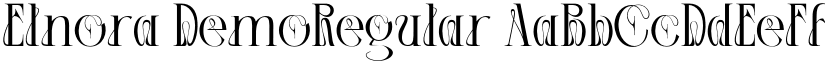 Elnora DemoRegular font