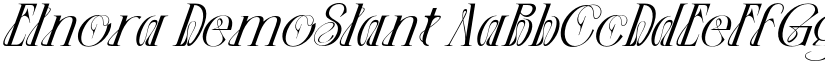 Elnora DemoSlant font
