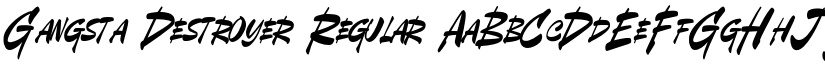 Gangsta Destroyer Regular font