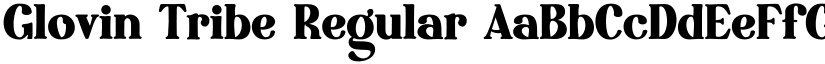 Glovin Tribe Regular font