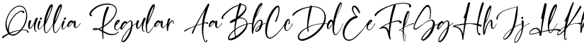 Quillia Regular font