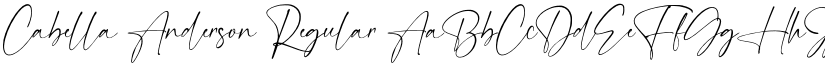 Cabella Anderson Regular font