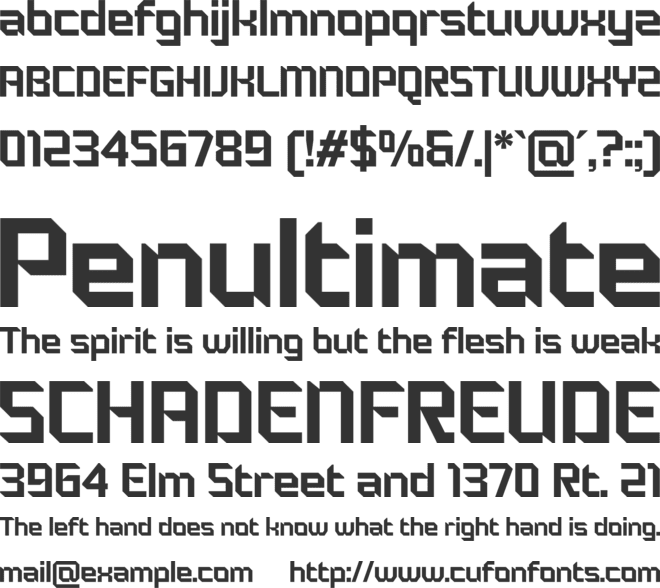 Fortine font preview