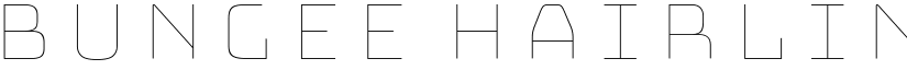 Bungee Hairline Regular font