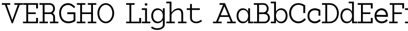 VERGHO Light font