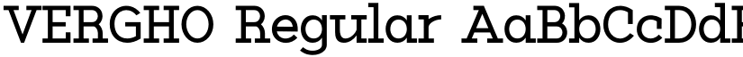 VERGHO Regular font