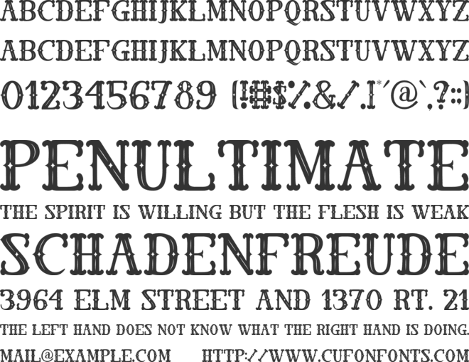 El Cabestor font preview