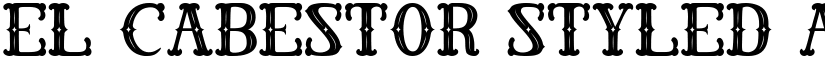 El Cabestor Styled font