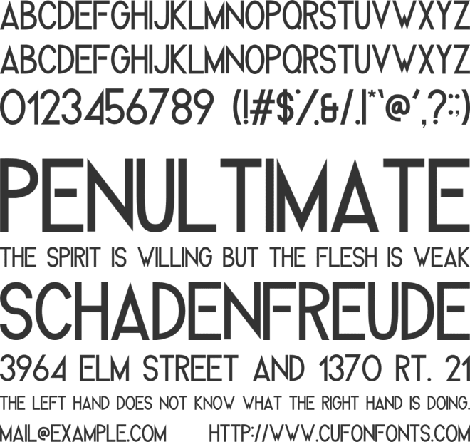 Melvick font preview