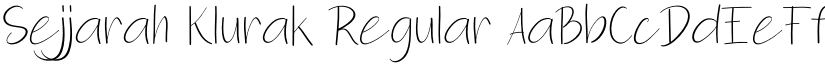 Sejjarah Klurak Regular font