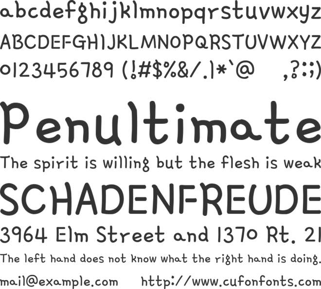 Gamja Flower font preview