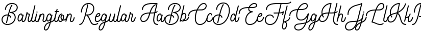 Barlington Regular font