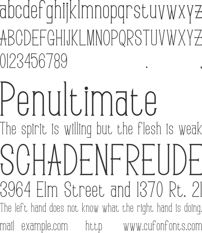 Thegralke font preview