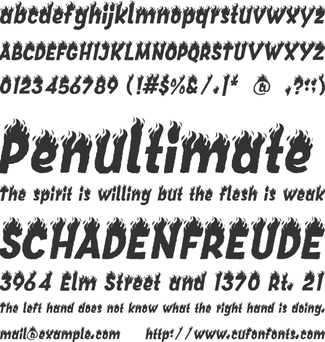 Fire Ball font preview