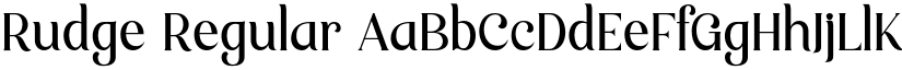 Rudge Regular font