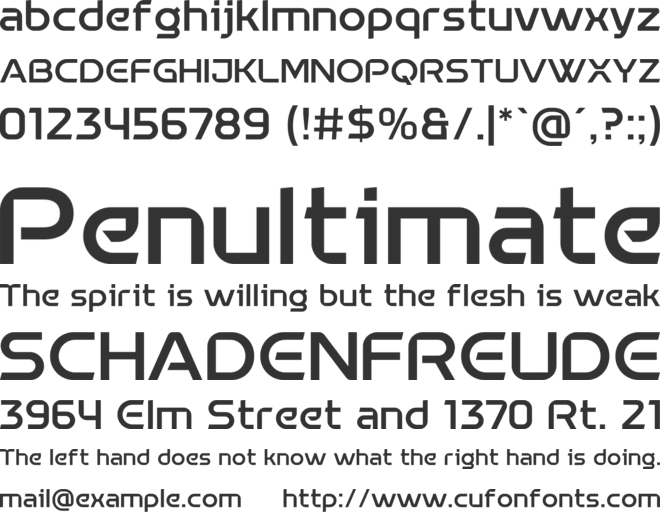 Nabulist font preview