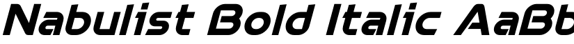 Nabulist Bold Italic font