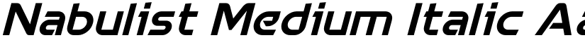 Nabulist Medium Italic font