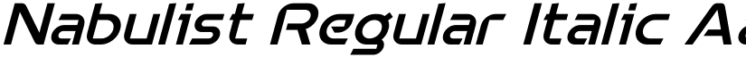 Nabulist Regular Italic font