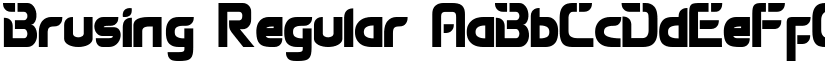 Brusing Regular font