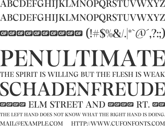 Redval Trial font preview