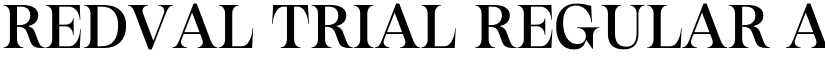 Redval Trial Regular font