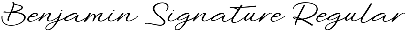 Benjamin Signature Regular font