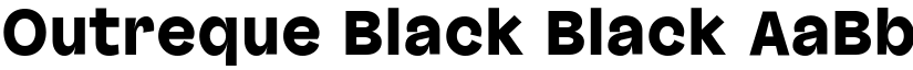 Outreque Black Black font