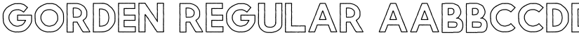 Gorden Regular font