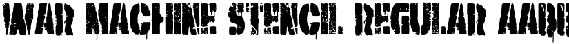 War Machine Stencil Regular font