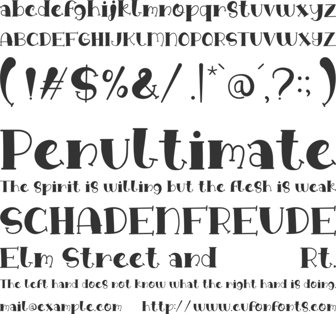 Rainy Candy font preview