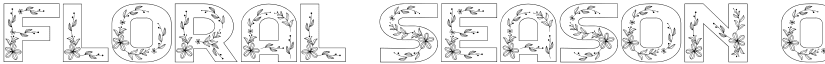 Floral Season Outline Regular font