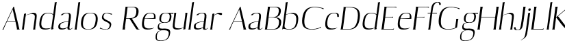 Andalos Regular font