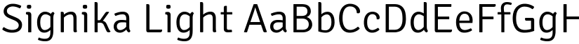 Signika Light font