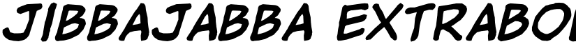 jibbajabba ExtraBold Italic font