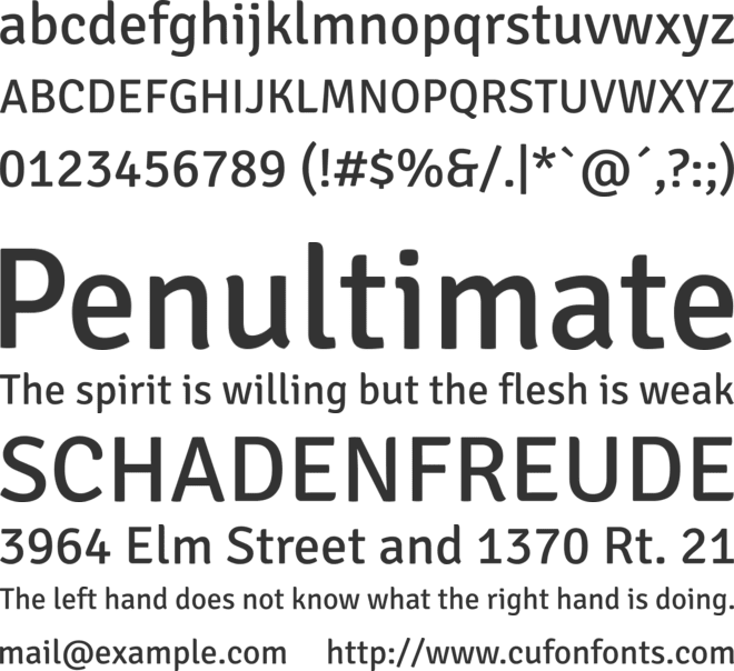 Signika font preview