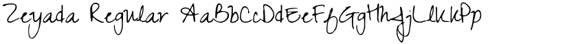 Zeyada Regular font