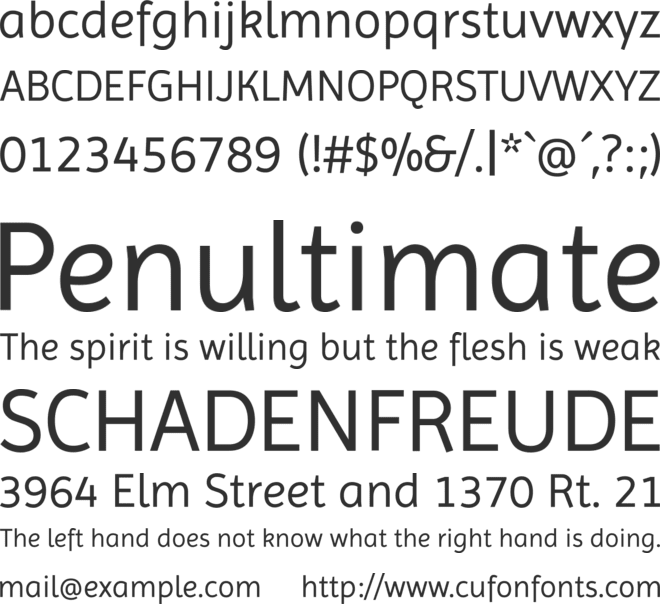 Imprima font preview