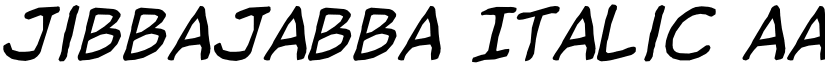 jibbajabba Italic font