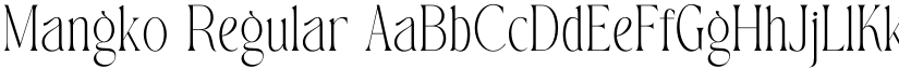 Mangko Regular font