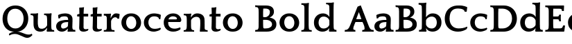 Quattrocento Bold font