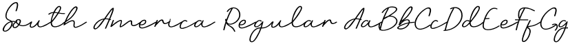 South America Regular font