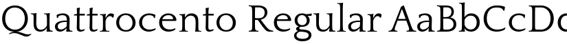 Quattrocento Regular font