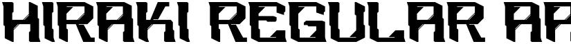 Hiraki Regular font