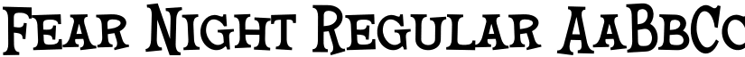 Fear Night Regular font